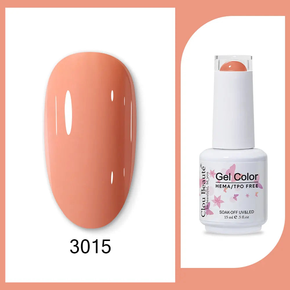 Clou Beaute TPO FREE Nail Gel Polish High Pigment Nail Art Supply Spring Summer Pastal Color Varnish UV Gel Clear Base Top Coat