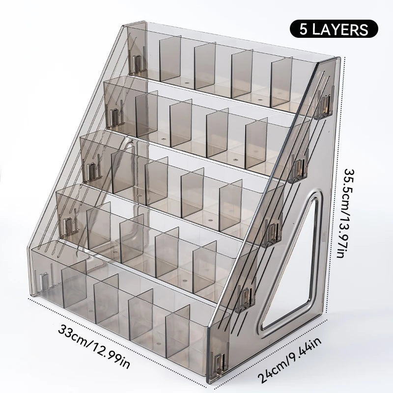 3/4/5/6/7 Layers Acrylic Nail Polish Display Rack Transparent Cosmetic Organizer Multi-layer Simple Mounting Rack Stand Holder
