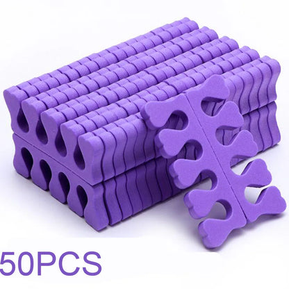 50 Pairs Soft Toe Separators Fingers Foots Nail Art Tools Flexible Heart Design Nail Art Practice Manicure Pedicure Foot Braces