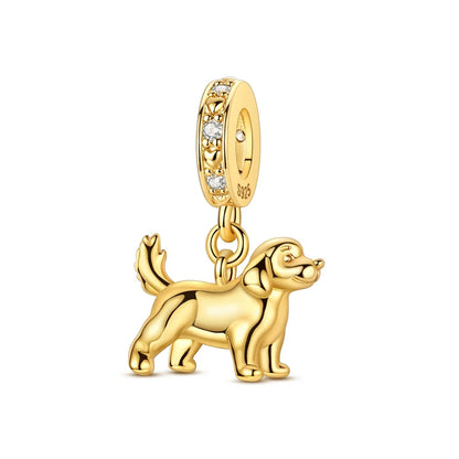 Original 925 Sterling Silver Charms Love Pets Dog Cat Paw Print Pendant Beads Fit Brand Bracelets Necklaces Women DIY Jewelry