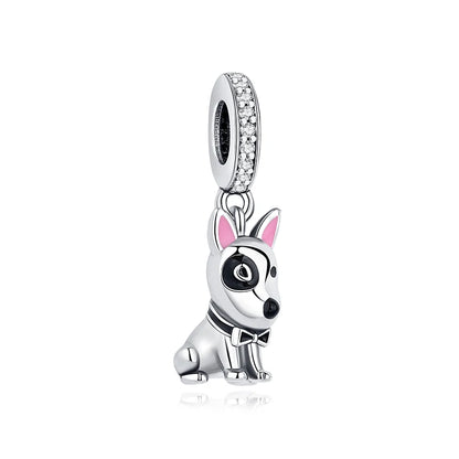 Original 925 Sterling Silver Charms Love Pets Dog Cat Paw Print Pendant Beads Fit Brand Bracelets Necklaces Women DIY Jewelry