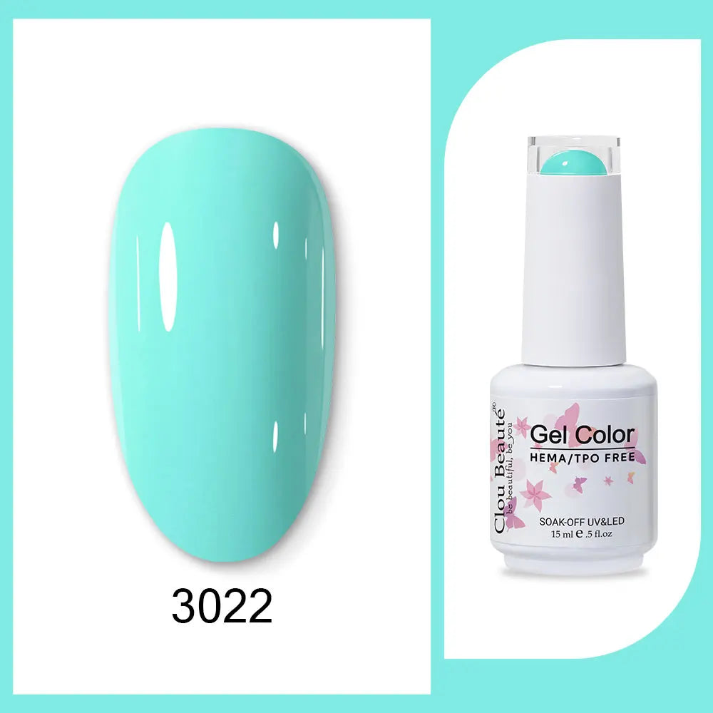 Clou Beaute TPO FREE Nail Gel Polish High Pigment Nail Art Supply Spring Summer Pastal Color Varnish UV Gel Clear Base Top Coat