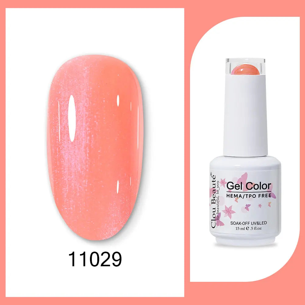 Clou Beaute TPO FREE Nail Gel Polish High Pigment Nail Art Supply Spring Summer Pastal Color Varnish UV Gel Clear Base Top Coat