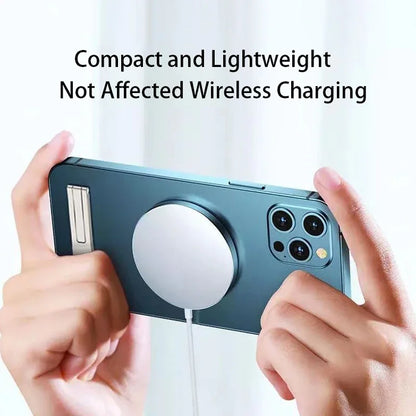Ultra-Thin Metal Folding Phone Holder Alloy Invisible Back Stick Phone Desktop Holder Portable Mobile Support Phone Stand