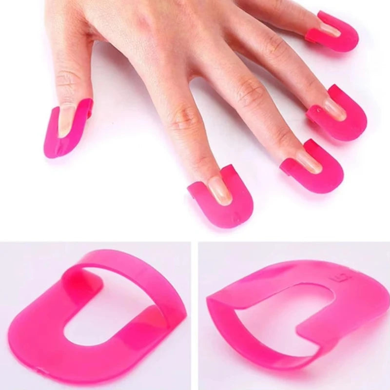 26pcs/set 10 Sizes G Curve Shape Varnish Shield Nail Protector Finger Cover Spill-Proof French Stickers Manicure Nail Art Tools