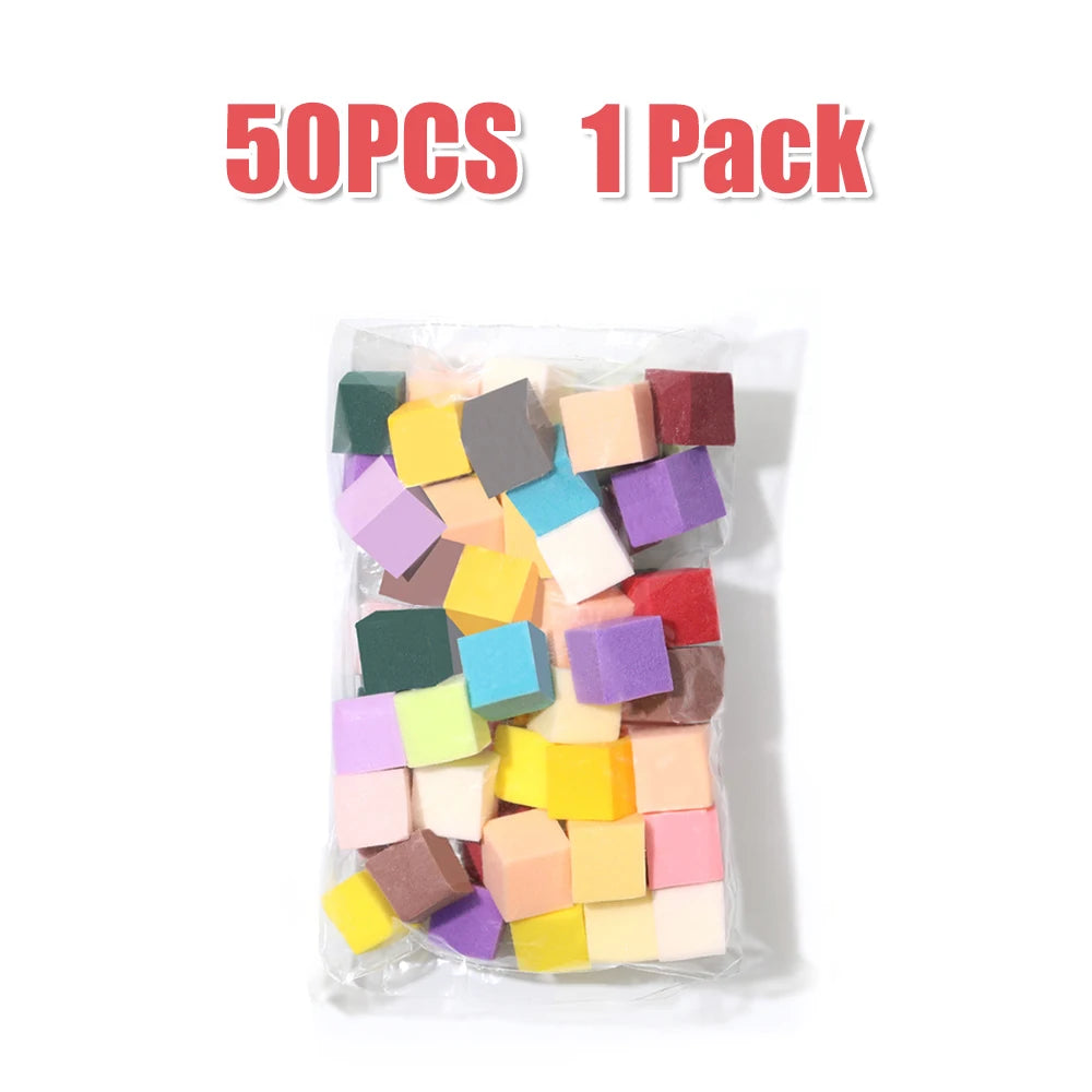 LINMANDA 200/50PCS Nail Sponge Sponge with Grab Pen and Sponge Grab Clip Set Nail Gradient Color Nail Tool Accessories
