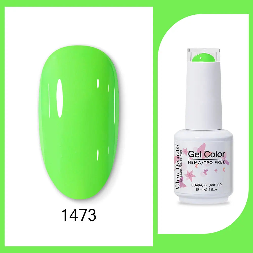 Clou Beaute TPO FREE Nail Gel Polish High Pigment Nail Art Supply Spring Summer Pastal Color Varnish UV Gel Clear Base Top Coat