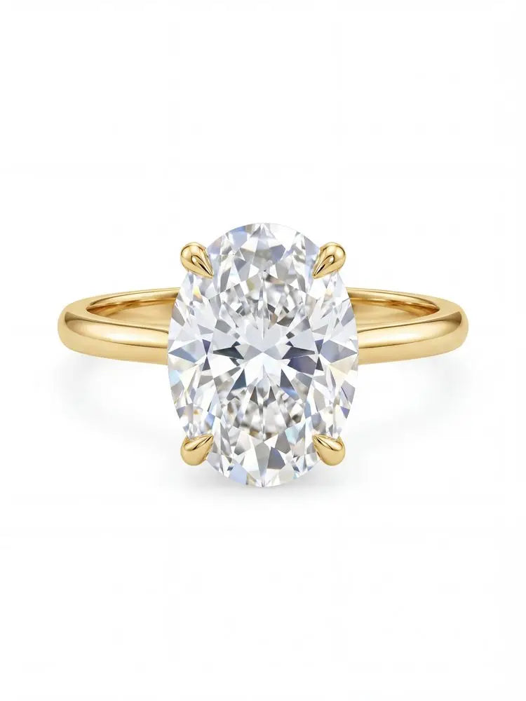 925 Sterling Silve 1-8CT Zircon Gorgeous Shiny Oval Stone Ring For Women Engagement Wedding Luxury High Quality Fine Jewelry