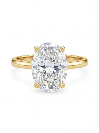 925 Sterling Silve 1-8CT Zircon Gorgeous Shiny Oval Stone Ring For Women Engagement Wedding Luxury High Quality Fine Jewelry