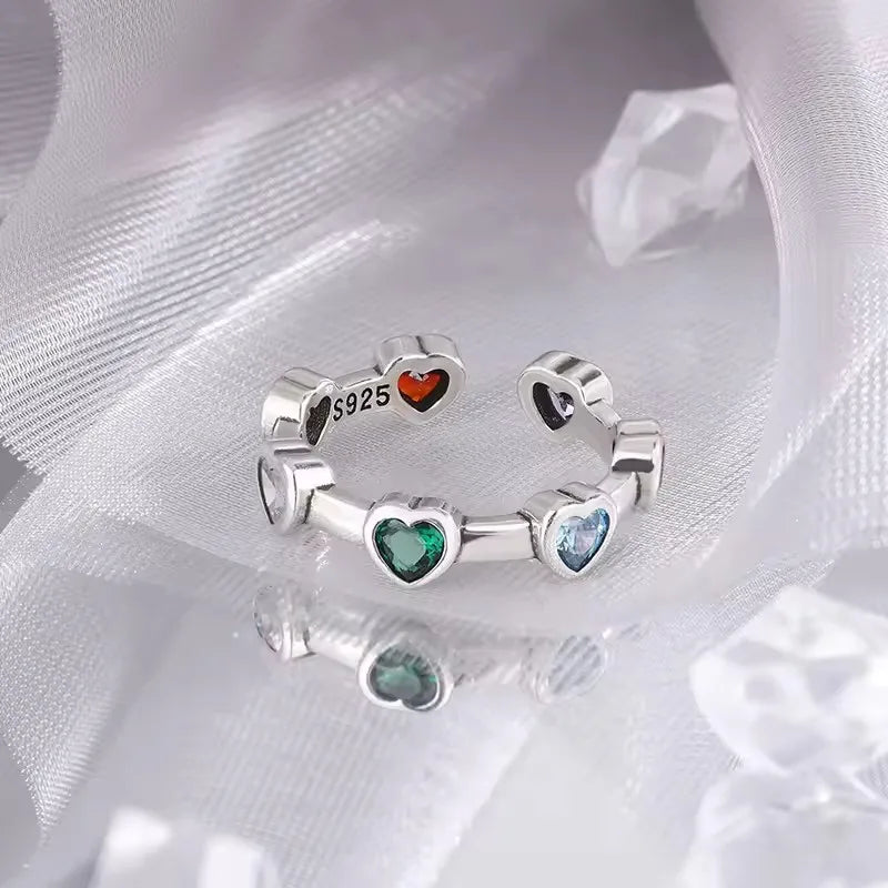 VENTFILLE 925 Sterling Silve Flower Ring for Women Gift Hollow Out Design Retro Hip Hop Versatile Jewelry Party Gift Dropship