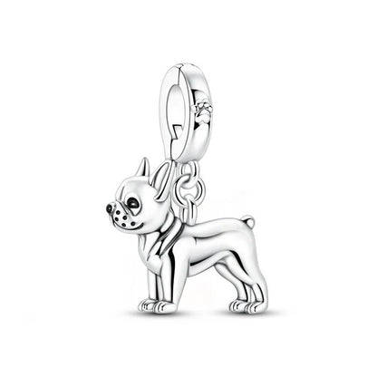 Original 925 Sterling Silver Charms Love Pets Dog Cat Paw Print Pendant Beads Fit Brand Bracelets Necklaces Women DIY Jewelry