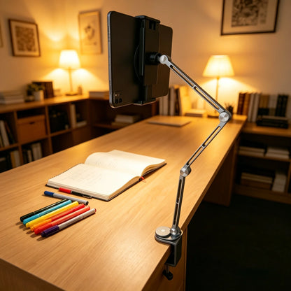 Adjustable Aluminum Desktop Stand Suitable For Tablets iPad Universal Foldable 360 ° Rotation Compatible With 4.7-12.9 Inch