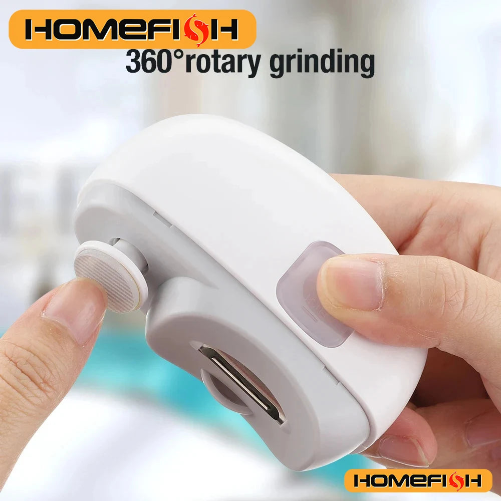 Electric Baby Nail Trimmer Automatic - Anti-Splash Anti-Pinch Nail Polisher