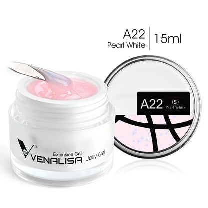 VENALISA Clear Color Extension Gel Pearl Glittle Gel Canni Supply Camouflage Fasting Jelly Nail Gel Self Leveling Acrylic Gel