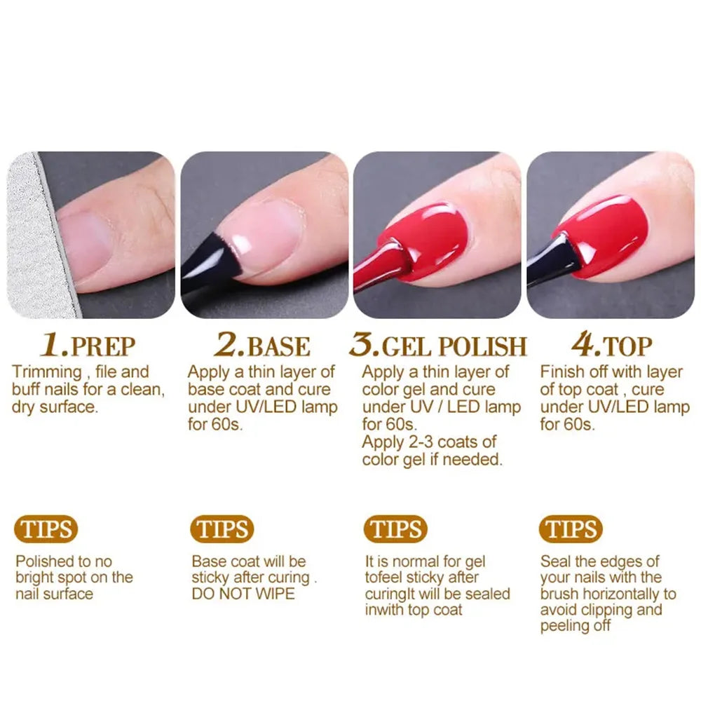 Clou Beaute TPO FREE Nail Gel Polish High Pigment Nail Art Supply Spring Summer Pastal Color Varnish UV Gel Clear Base Top Coat