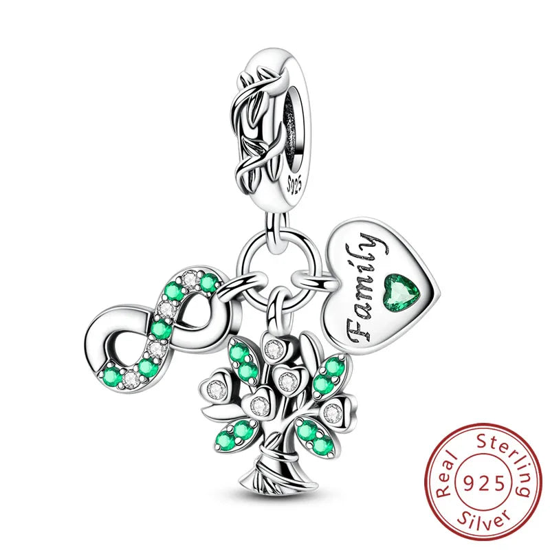 Original 925 Sterling Silver Heart Love Charms Beads Pendant Fit Original Bracelet Necklace DIY Charms Women Man Jewelry Gift