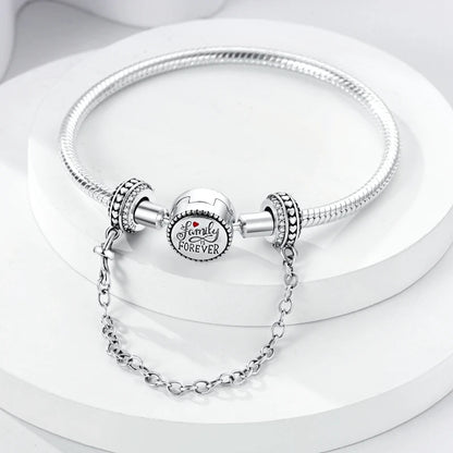 Safety Chain Charms Fit Original 925 Sterling Silver Charms Beads Moon Star Butterfly Heart Safety Chain For Women Jewelry Gifts