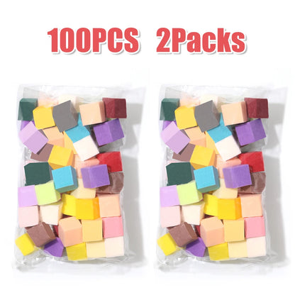 LINMANDA 200/50PCS Nail Sponge Sponge with Grab Pen and Sponge Grab Clip Set Nail Gradient Color Nail Tool Accessories