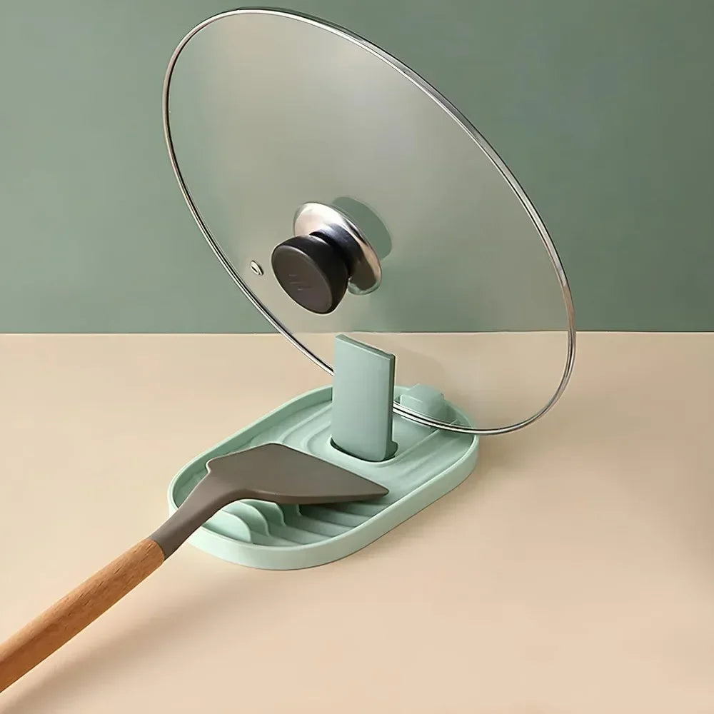 1Pcs Counter Top Shovel Spoon Shelf Patula Rack Pot Lid Rack Shelves Soup Spoon Pad Put Soup Spoon Chopsticks Holder