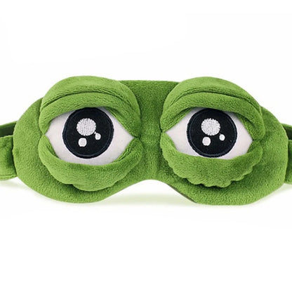 Funny Frog Pattern Sleep Eye Mask - Soft Comfort Light Blocking Relax Cover for a Good Night's Sleep