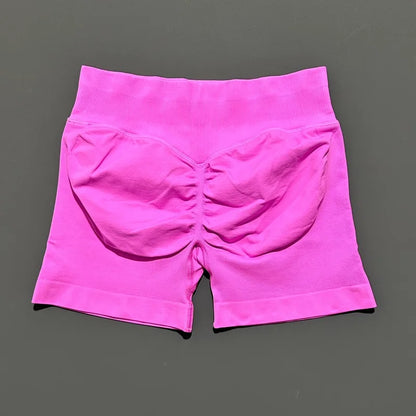 HISTELLO Sports Shorts 4.5" Women Yoga Shorts Seamless Low Waist Scrunch Bum Gym Leggings Workout Stretch Fitness Sports Shorts