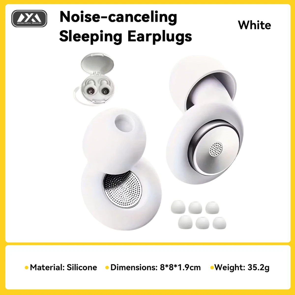 Noise Cancelling Silicone Ear Plugs Soft Reusable Sleep Earplugs for Sleeping Work Study Travel Noise Reduction Ear Protection