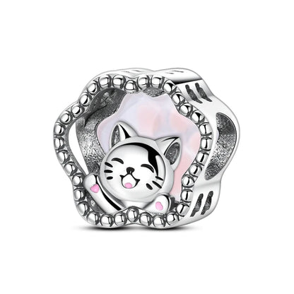 Original 925 Sterling Silver Charms Love Pets Dog Cat Paw Print Pendant Beads Fit Brand Bracelets Necklaces Women DIY Jewelry