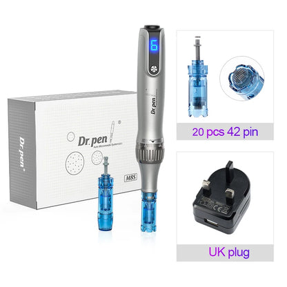 Authentic Dr pen Ultima M8S With 22 pcs Needle Pin Microneedling Pen Wireless Derma Pen Beauty Machine needle length 0.25 mm
