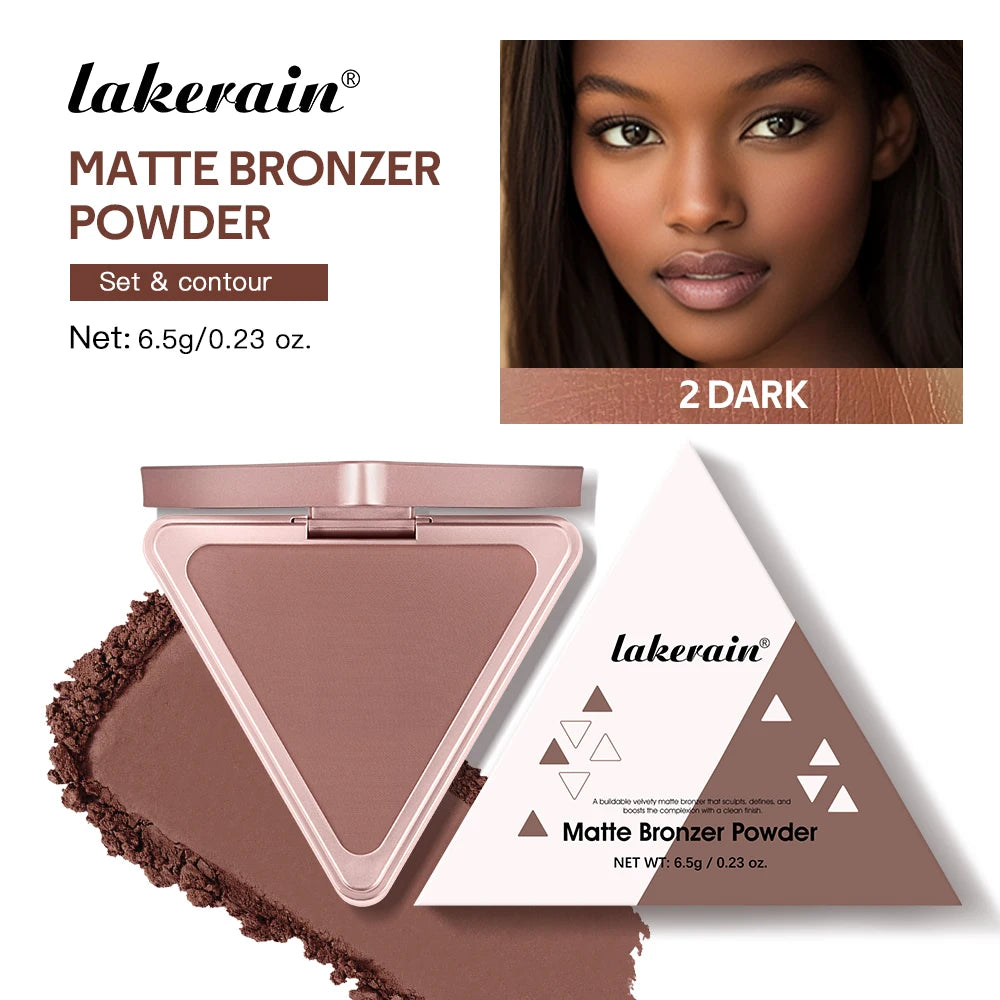 Matte Bronzer Powder Long-Lasting Makeup Effect Waterproof Sweatproof Setting Powder Oil Control Bronzers Smooth Face Makeup