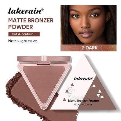 Matte Bronzer Powder Long-Lasting Makeup Effect Waterproof Sweatproof Setting Powder Oil Control Bronzers Smooth Face Makeup