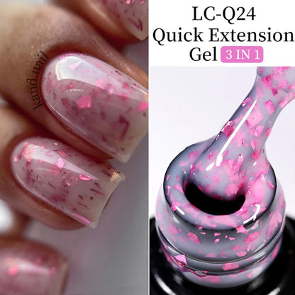 LILYCUTE 7ML Jelly Black Quick Extension Gel Nail Polish Nude Esmalte Unas Semipermanente UV Soak Off Nail Art Construction Gel