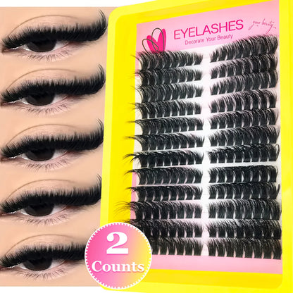 DIY lash Professional Eyelash Extension/10-16mm/Thick False Eyelashes Mixed0.07mm/D Curl Cat-Eye for a Fluffy And Dramatic Look