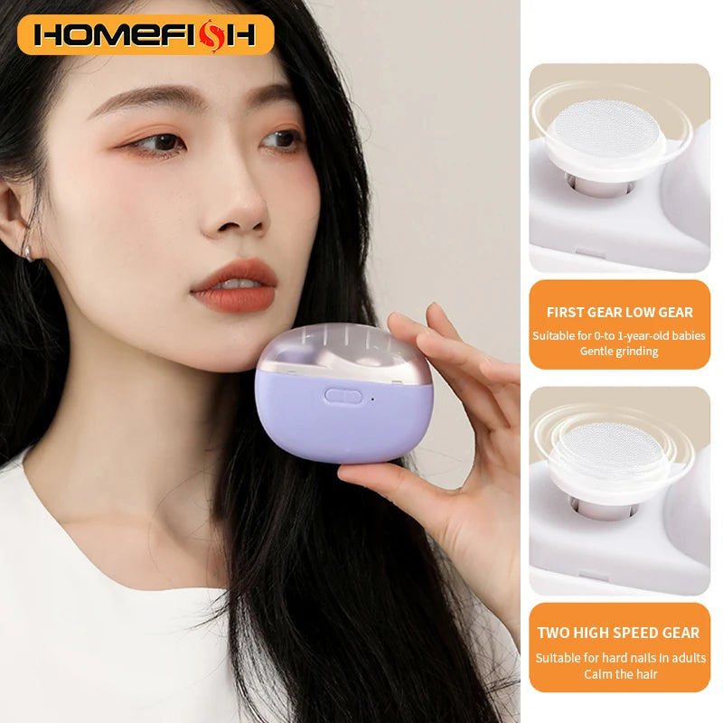 Electric Baby Nail Trimmer Automatic - Anti-Splash Anti-Pinch Nail Polisher