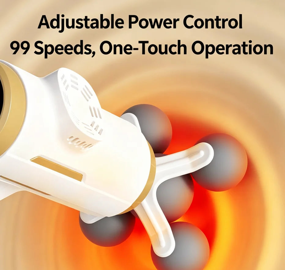 11‑IN‑1 Electric Body Massager 99 Level Powerful Relaxation Gun High‑Frequency Vibration Body Care Device Arms Leg Tissue Massag