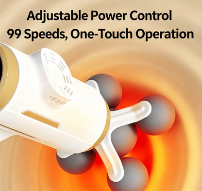 11‑IN‑1 Electric Body Massager 99 Level Powerful Relaxation Gun High‑Frequency Vibration Body Care Device Arms Leg Tissue Massag