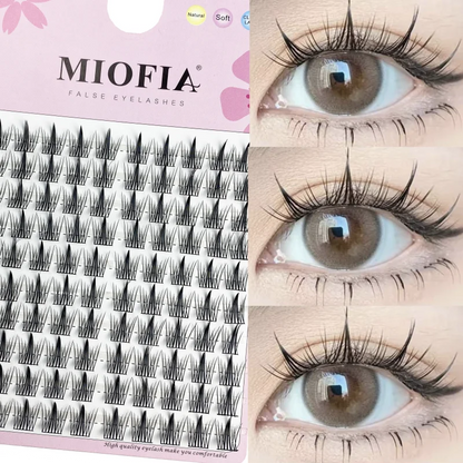10 Rows Individual Mink Eyelashes 1/box 60 Bundles Natural Eyelash Extension 3D Russia Lashes Cluster Fox Eye Effect Makeup Lash