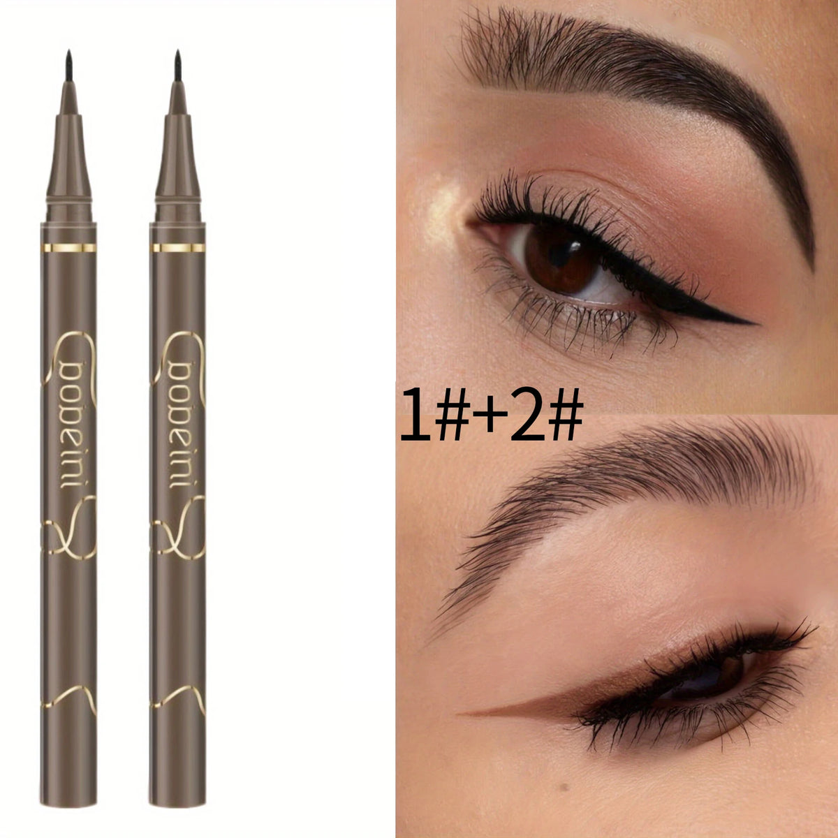 Waterproof Quick-drying Liquid Eyeliner/ultra-fine Matte Black Brown/long-lasting Silkworm Eyeliner/eye Makeup/gifts
