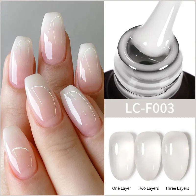 LILYCUTE 7ML Jelly Black Quick Extension Gel Nail Polish Nude Esmalte Unas Semipermanente UV Soak Off Nail Art Construction Gel