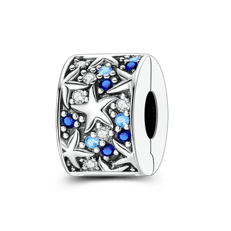 Charms 925 Silver Butterfly Dragonfly Flowers Stars Moon Devil's Eye Spacer Beads Fit Qikaola 925 Original Bracelets DIY Jewelry