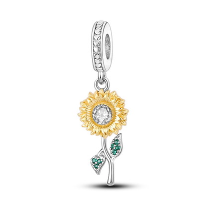 925 Silver Rainbow Flower Dragonfly Charms Dangle Charm Animal Bead Fit Original Bracelet Jewelry DIY