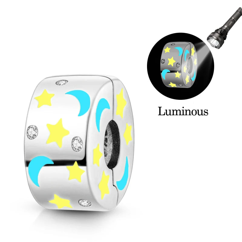 New 925 Sterling Silver Cosmic Star Moon Charms Pendants For Women Fit Original Bracelet DIY Jewelry Gifts