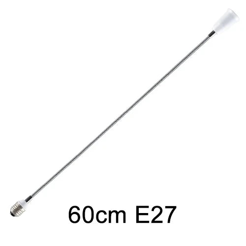 Flexible E27 to E27  LED Bulb Extension Lamp Holder 20CM 30CM 40CM 50CM 60CM Light Socket LED Lamp Base Converter Bulb Holder