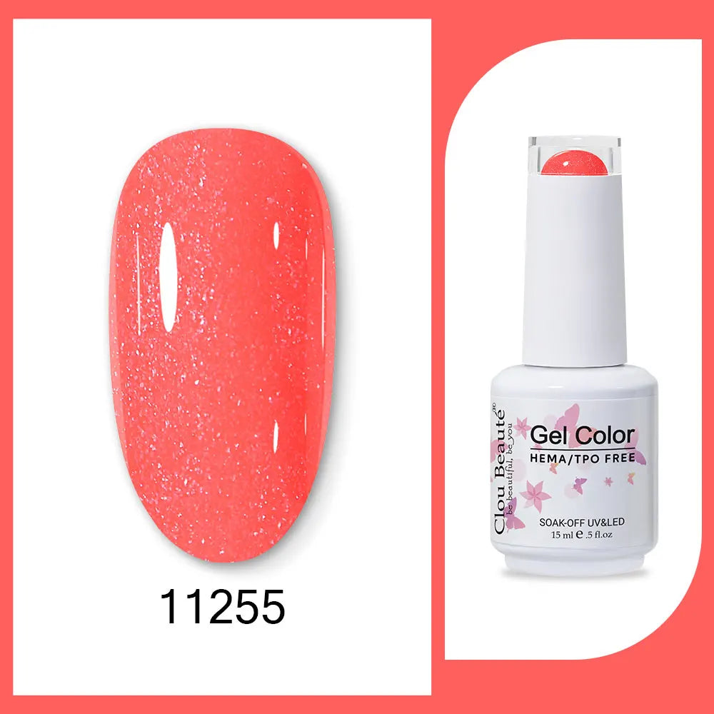 Clou Beaute TPO FREE Nail Gel Polish High Pigment Nail Art Supply Spring Summer Pastal Color Varnish UV Gel Clear Base Top Coat