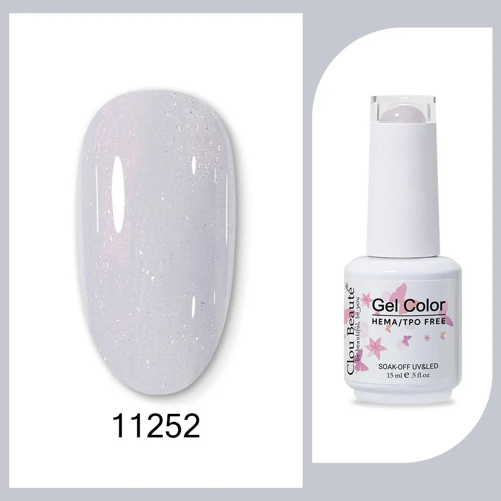 Clou Beaute TPO FREE Nail Gel Polish High Pigment Nail Art Supply Spring Summer Pastal Color Varnish UV Gel Clear Base Top Coat