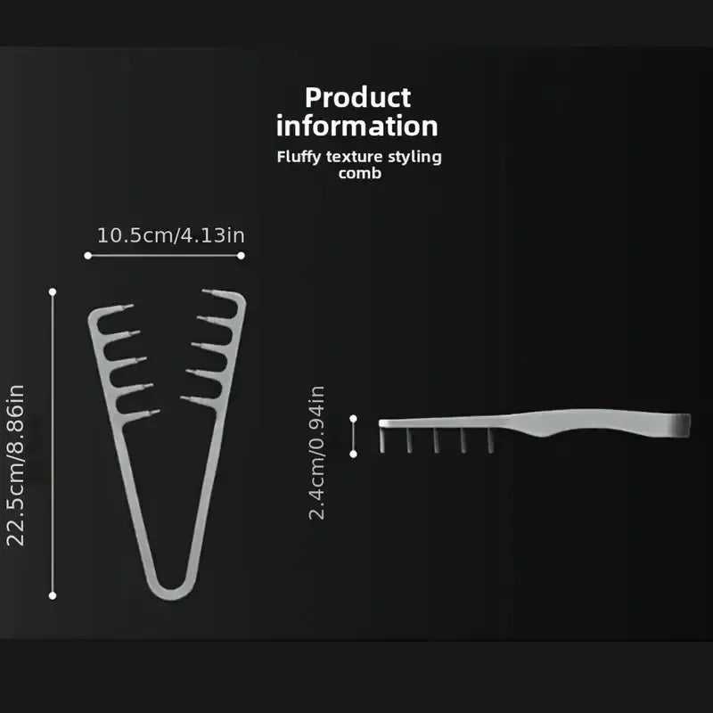 Volumizing Wide-Tooth Hair Styling Comb Textured Styling Comb Korea Style Seam Covering Bangs Hair Combs For Men