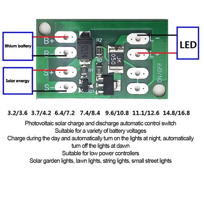 Diy Courtyard Street Light Solar Generator Charge Controller Auto Light Control Circuit Switch Lithium Battery Charging Board