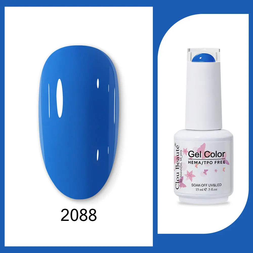 Clou Beaute TPO FREE Nail Gel Polish High Pigment Nail Art Supply Spring Summer Pastal Color Varnish UV Gel Clear Base Top Coat