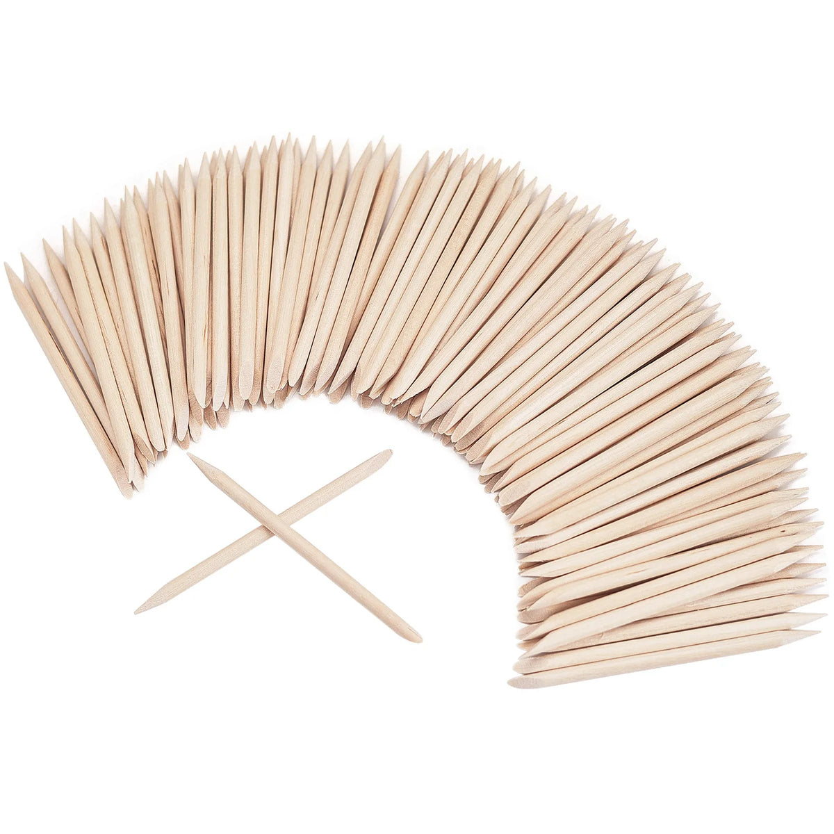 Nail Art Pusher Orange Wood Sticks Duable-head Pedicure Manicure Sticks for Salon Rhinestones Dotting Removal Nail Art Care Tool