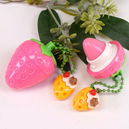 Cute Lip Balm Strawberry Wrinkle Repair Moisturizing and Plumping Lasting Hydrating Strawberry Shaped Lip Protector Women Gift