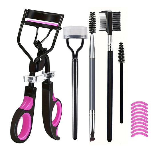 7/15pcs Eyelash Curler Set With Replacement Pads For Women Eyelashes Curling Tweezers Clips Lash Mascara Wands Brush Makeup Tool